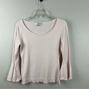 Milly  Soft Pink Blush Long Sleeve Knit Top